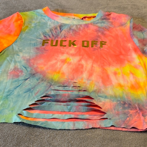 TeenBell Vibrant Tie-Dye Crop Top - Picture 3 of 6